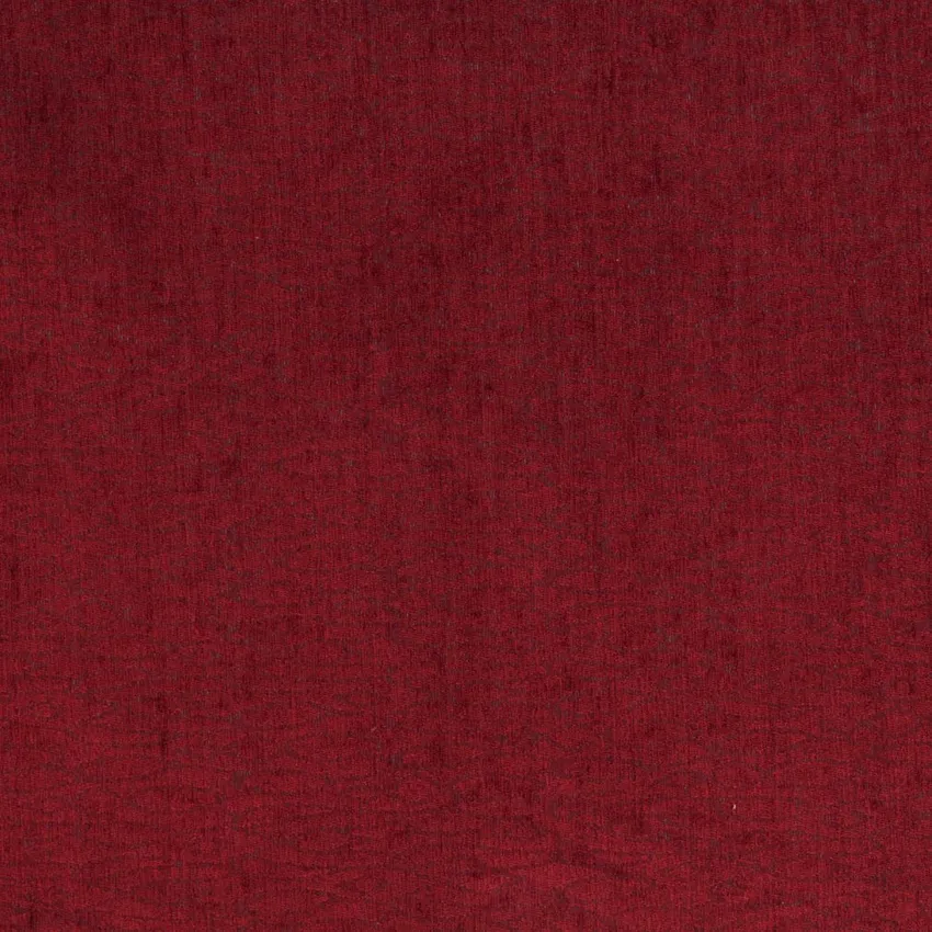 Ruby Red Coral Plain Chenille Upholstery Fabric