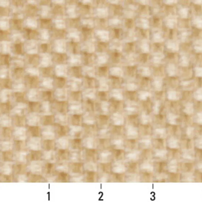 Natural Beige and White Plain Chenille Upholstery Fabric — Scale in inches
