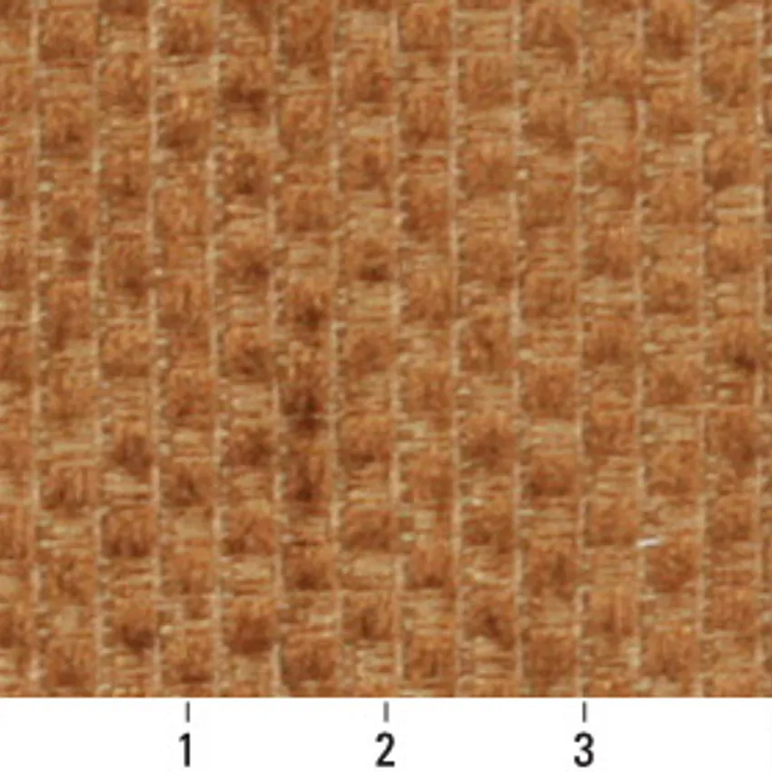 Tan Coral Plain Chenille Upholstery Fabric — Scale in inches