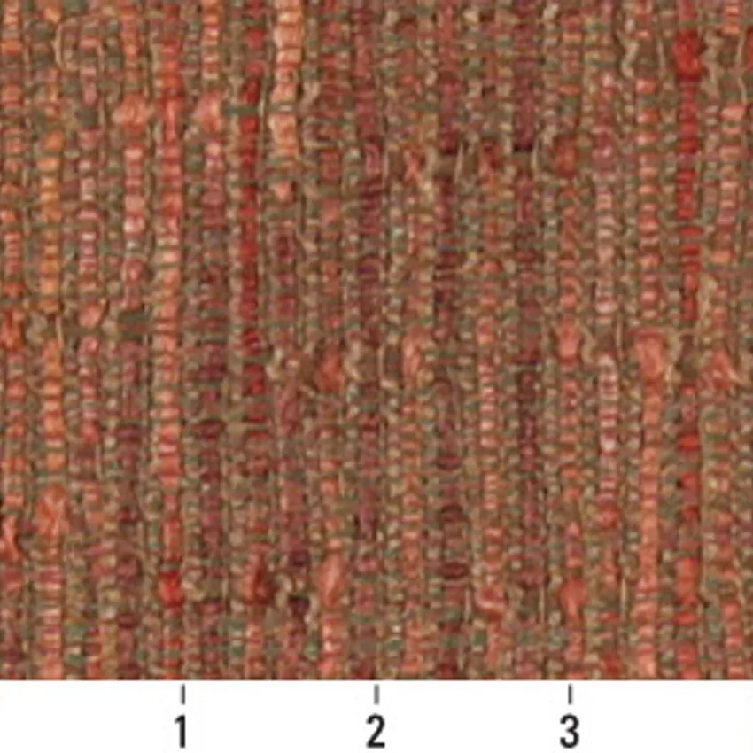 Coral Plain Tweed Upholstery Fabric — Scale in inches
