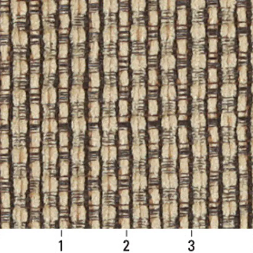 Antique Beige and Brown Plain Chenille Upholstery Fabric — Scale in inches