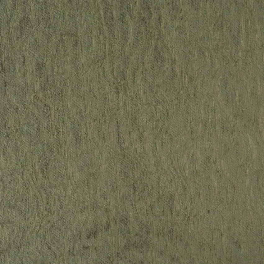 Dark Green Abstract Sand Look Stripe Chenille Upholstery Fabric