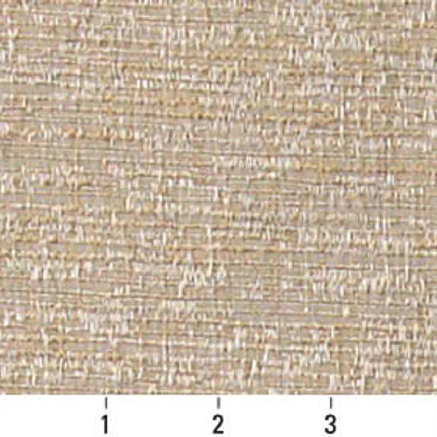 Cream Beige and White Plain Tweed Silk Look Damask Upholstery Fabric — Scale in inches