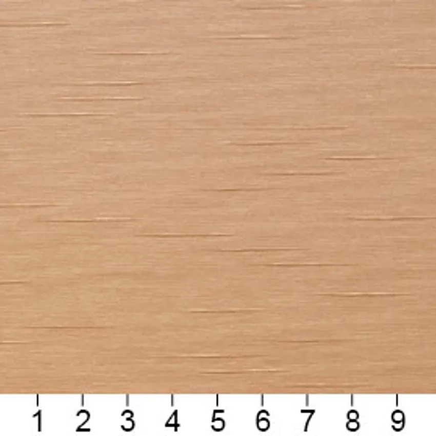 Sand Tan Beige and Brown Plain Silk Look Damask Upholstery Fabric — Scale in inches
