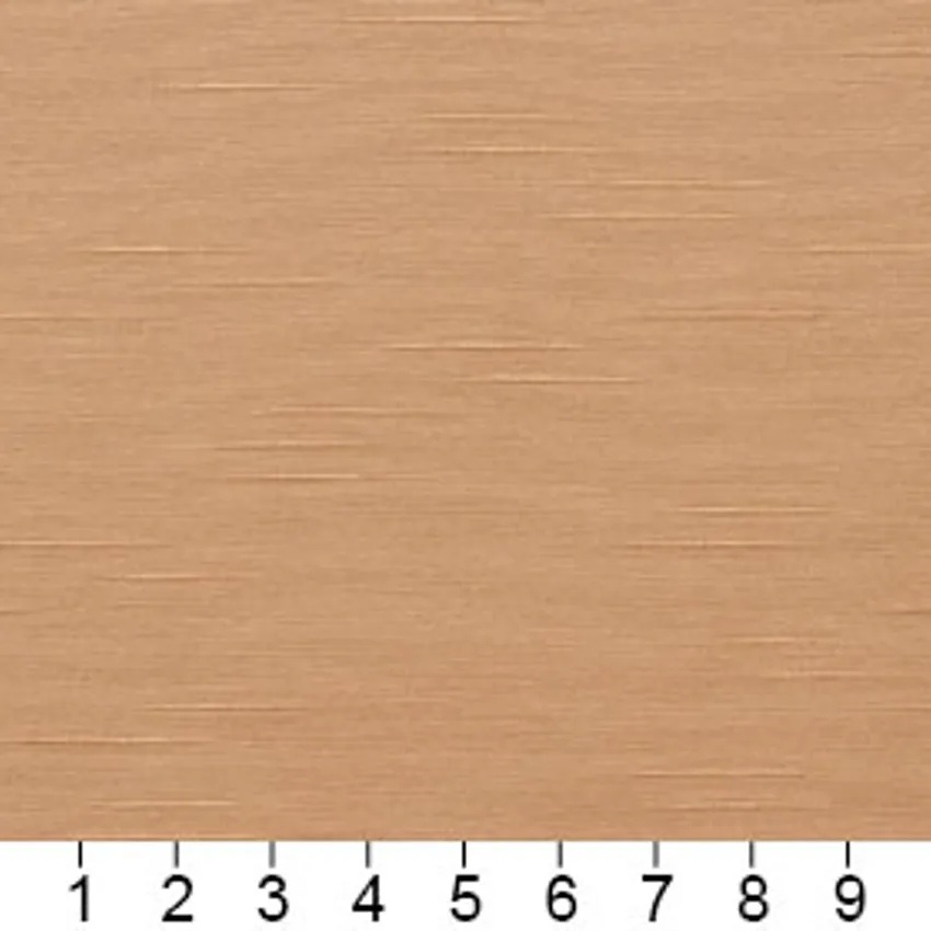 Tan Beige and Brown Plain Silk Look Damask Upholstery Fabric — Scale in inches