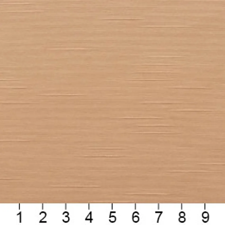Caramel Beige and Brown Plain Silk Look Damask Upholstery Fabric — Scale in inches