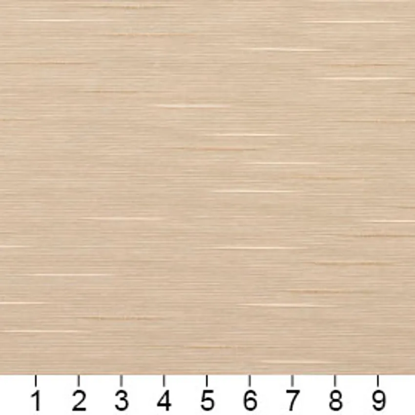 Taupe Beige Plain Silk Look Damask Upholstery Fabric — Scale in inches