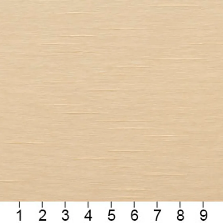 Off White Beige Plain Silk Look Damask Upholstery Fabric — Scale in inches