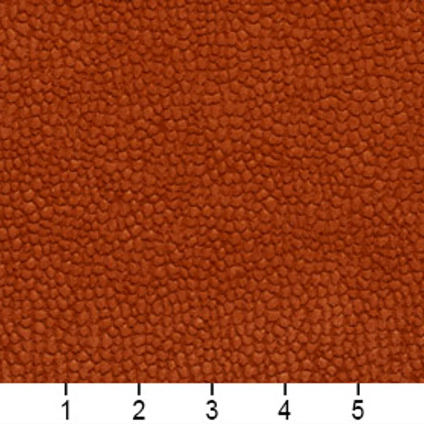 Spice Red Small Pebble Texture Soft Microfiber Velvet Upholstery Fabric — Scale in inches
