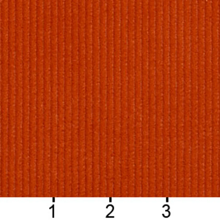 Spice Red Small Stripe Texture Soft Microfiber Velvet Upholstery Fabric — Scale in inches