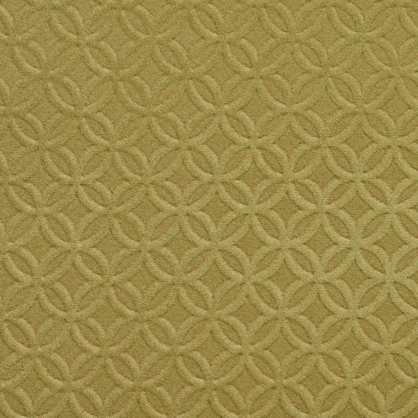 Meadow Green Mosaic Interlocking Circles Microfiber Upholstery Fabric