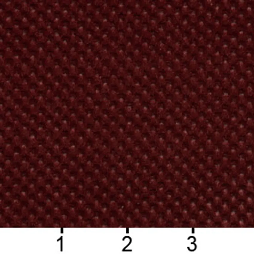 Wine Burgundy Solid Matt Weave Texture Microfiber Upholstery Fabric — Scale in inches