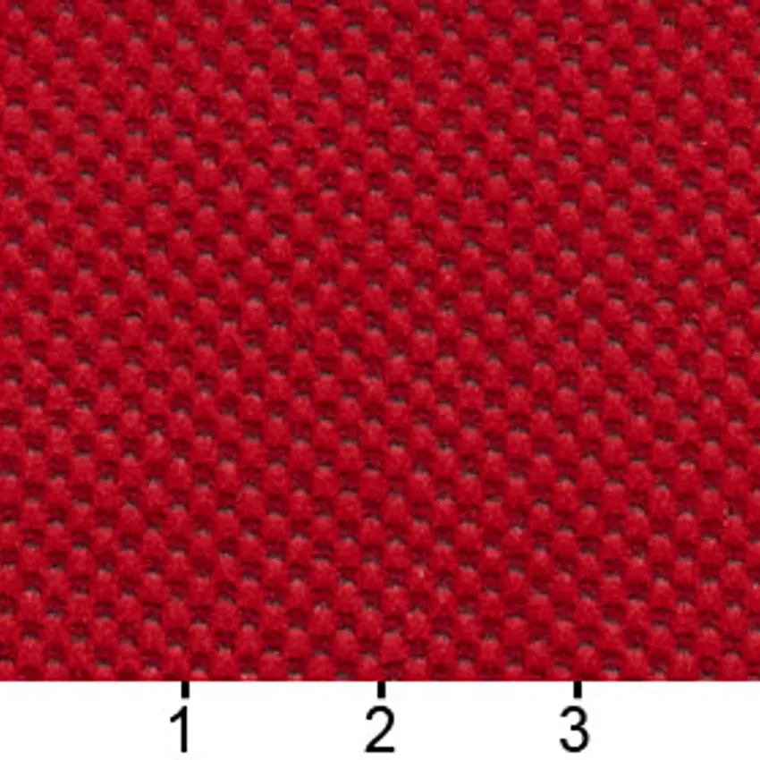Ruby Red Solid Matt Weave Texture Microfiber Upholstery Fabric — Scale in inches