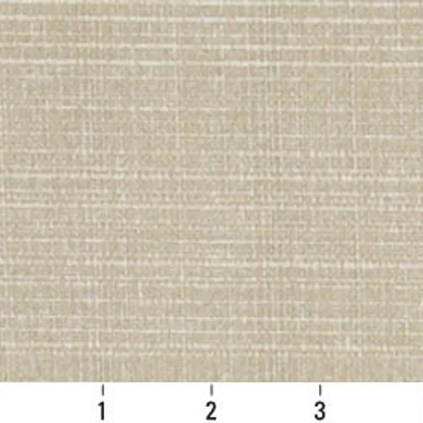 Natural Beige Solid Heavy Linen Texture Upholstery Fabric — Scale in inches