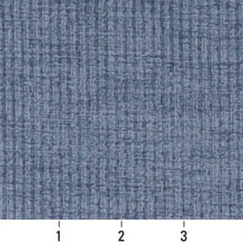 Ocean Blue Solid Stripe Texture Plush Velvet Upholstery Fabric — Scale in inches