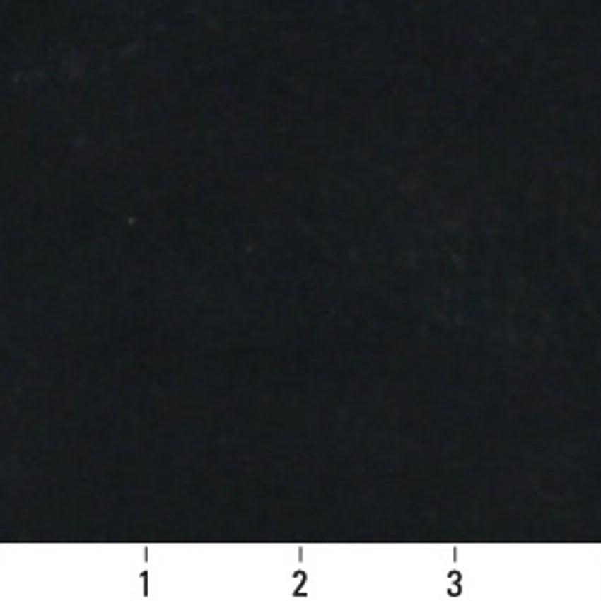 Ebony Black Plain Leather Like  Microfiber Upholstery Fabric — Scale in inches