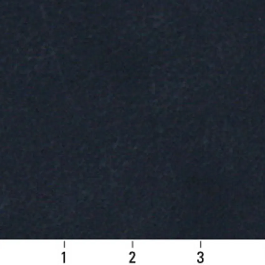 Dark Blue Plain Leather Like  Microfiber Upholstery Fabric — Scale in inches