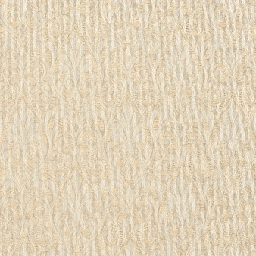 Cream White Small Floral Heirloom Damask Upholstery Fabric