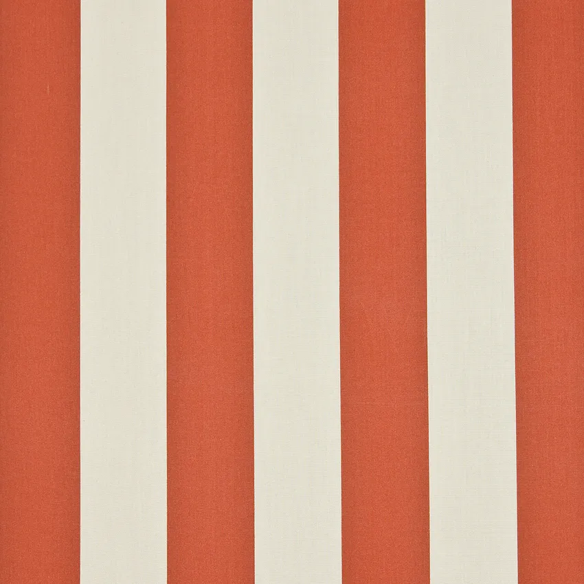 Clay Stripe Coral and White Beach Outdoor Upholstery Fabric by the Yard