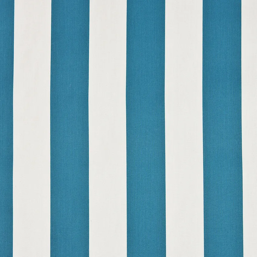 Lagoon Stripe Aqua and White Beach Outdoor Upholstery Fabric by the Yard