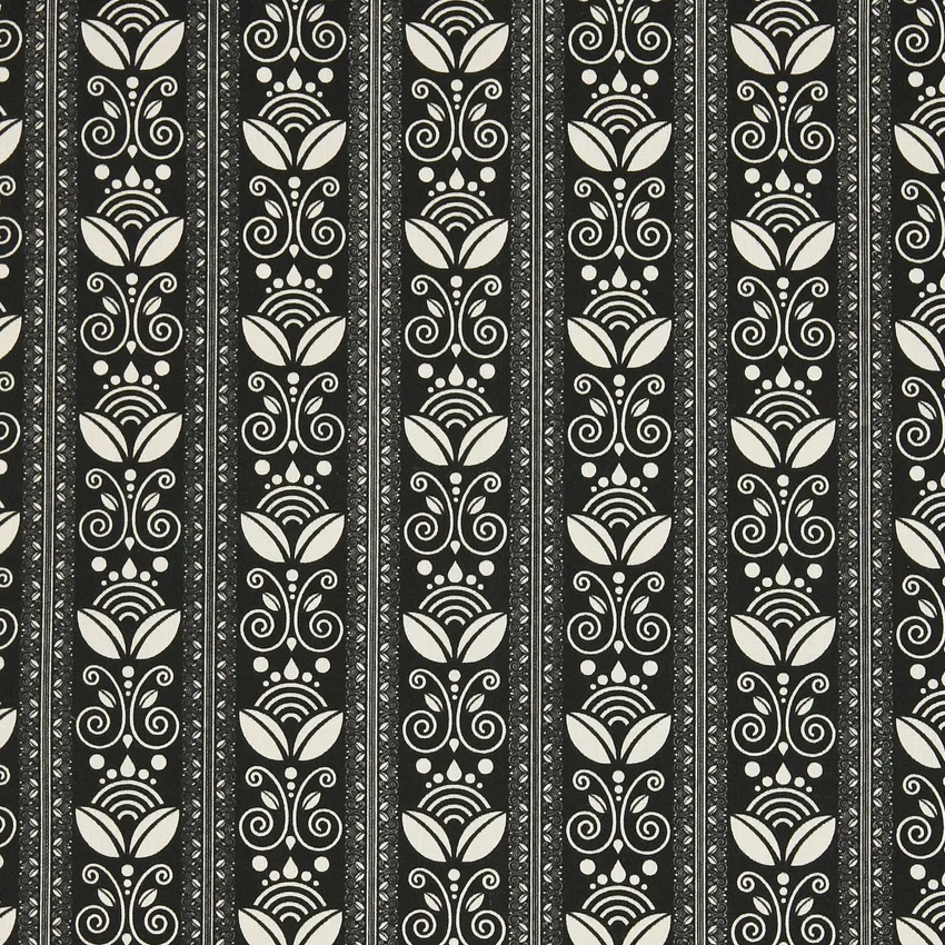 Onyx Gazebo Black Contemporary Outdoor Upholstery Fabric by the Yard