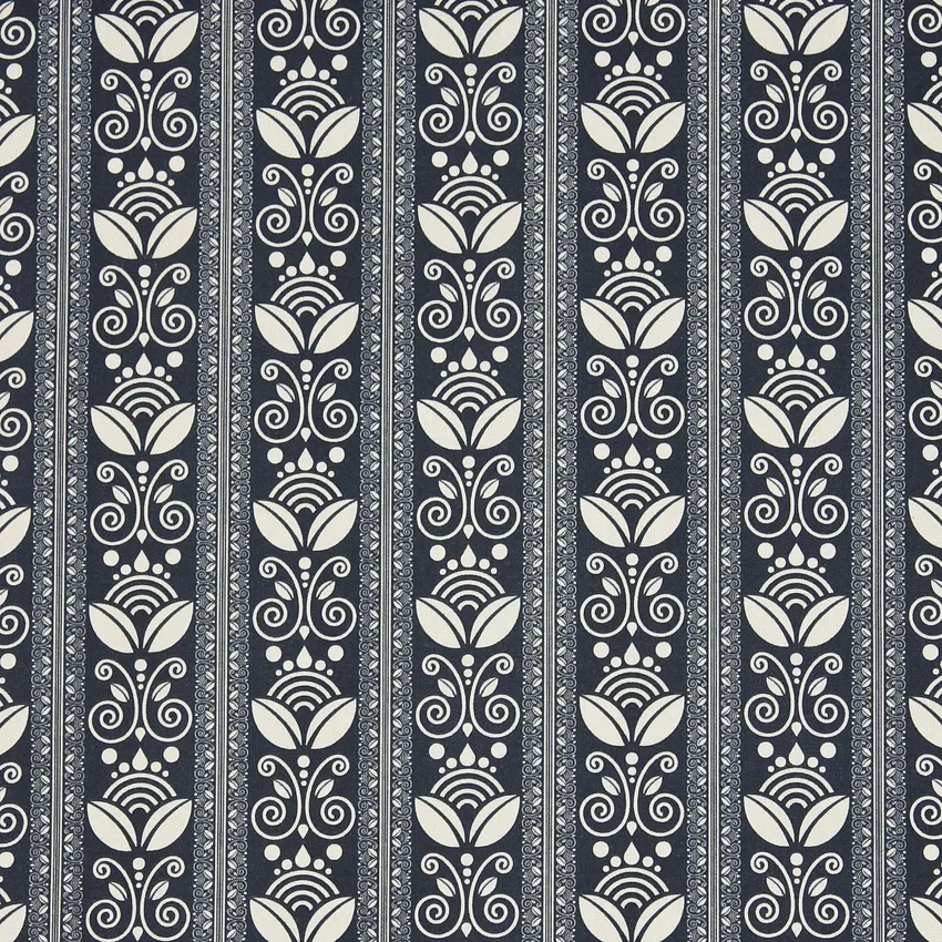Indigo Gazebo Dark Blue Contemporary Outdoor Upholstery Fabric by the Yard