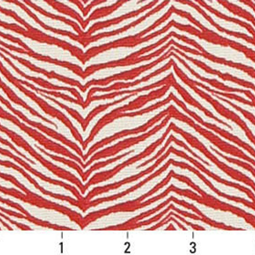 Poppy Zebra Burgundy Animal Print Outdoor Upholstery Fabric by the Yard — Scale in inches