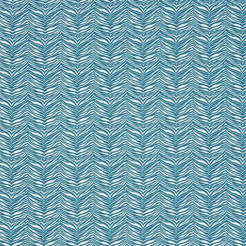 Lagoon Zebra Aqua Animal Print Outdoor Upholstery Fabric by the Yard