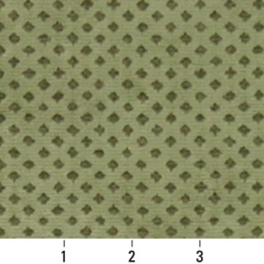 Fern Green Small Diamond Mesh Microfiber Velvet Upholstery Fabric — Scale in inches