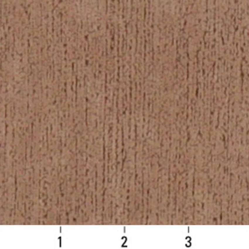 Caramel Brown Fine Brushed Texture Microfiber Velvet Upholstery Fabric — Scale in inches