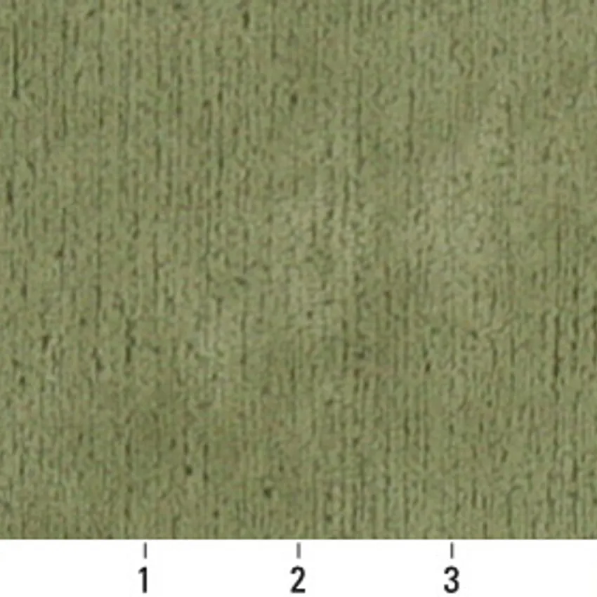 Fern Green Light Fine Brushed Texture Microfiber Velvet Upholstery Fabric — Scale in inches