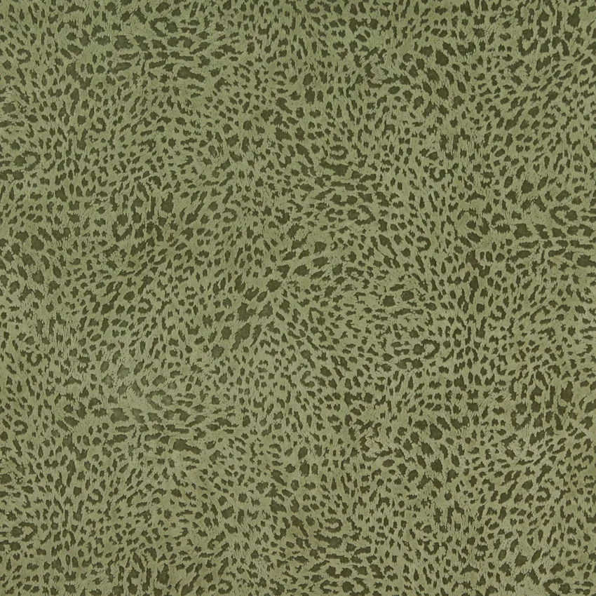 Fern Green Small Leopard Cheetah Pattern Microfiber Velvet Upholstery Fabric