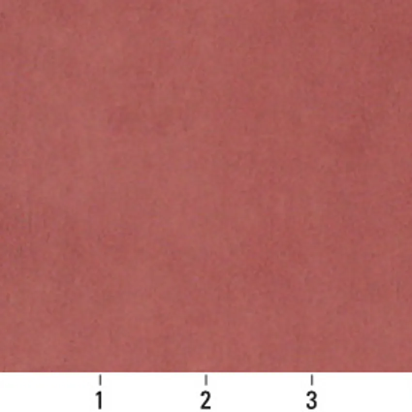 Brandy Pink Solid Soft Microsuede Microfiber Upholstery Fabric — Scale in inches