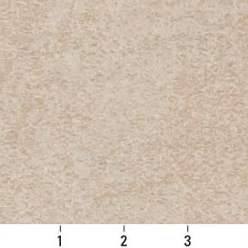 Straw Beige Plain Damask Upholstery Fabric by the Yard — Scale in inches
