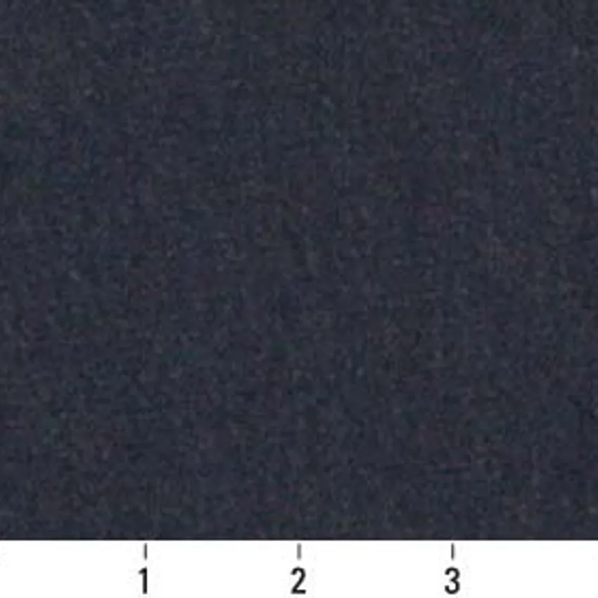 Navy Dark Blue Plain  Denim Machine Washable Upholstery Fabric — Scale in inches
