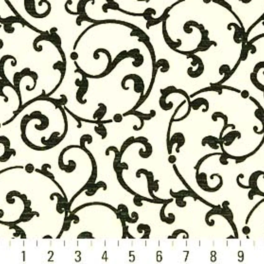 Onyx Black and White Contemporary Velvet Upholstery Fabric by the Yard — Scale in inches