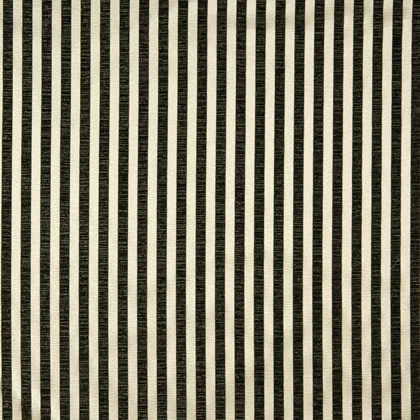 Ivy Stripe Dark Green and Light Green Small Scale Velvet Upholstery Fabric by the Yard