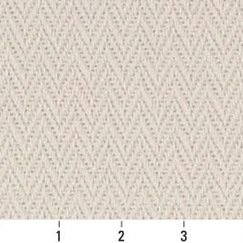 Off White Cream Tan Chevron  Damask Upholstery Fabric — Scale in inches
