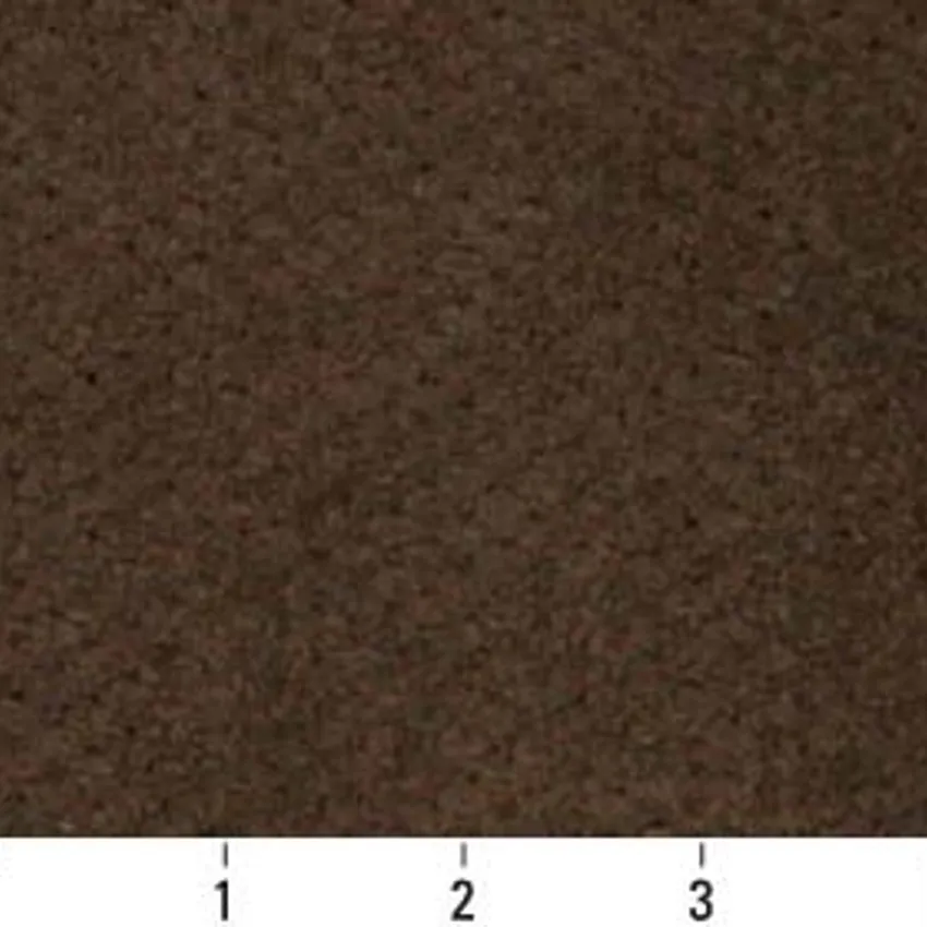 Chocolate Brown Soft Plain Basketweave Chenille Upholstery Fabric — Scale in inches