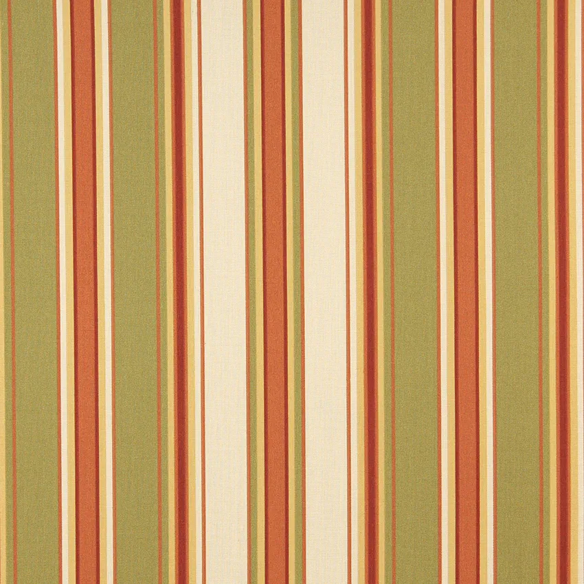 Coral Stripe Beige and Coral Stripes Marine Upholstery Fabric by the Yard