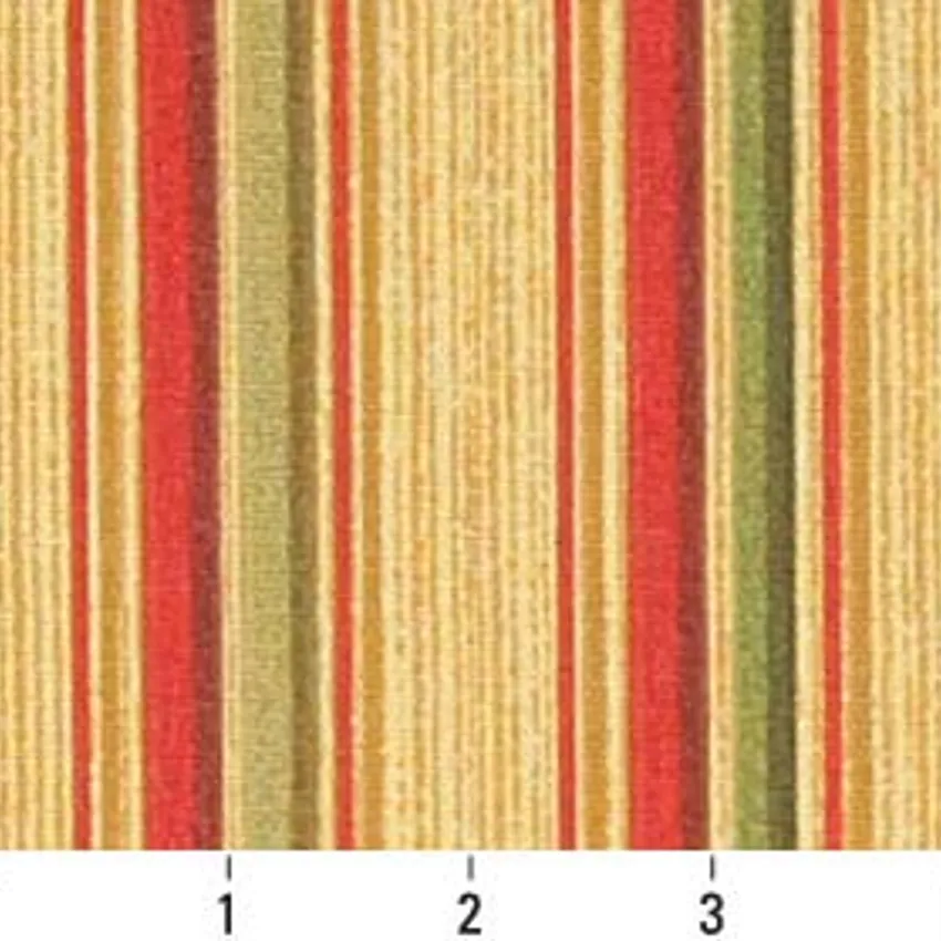 Poppy Stripe Burgundy and Gold Stripes Marine Upholstery Fabric by the Yard — Scale in inches