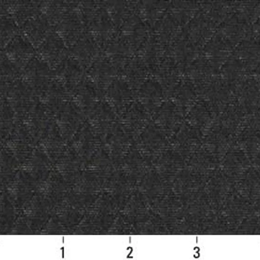 Ebony Black Plain Marine Upholstery Fabric by the Yard — Scale in inches