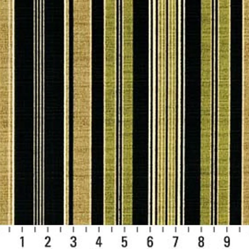 Rainforest Stripe Beige and Black Stripes Marine Upholstery Fabric by the Yard — Scale in inches