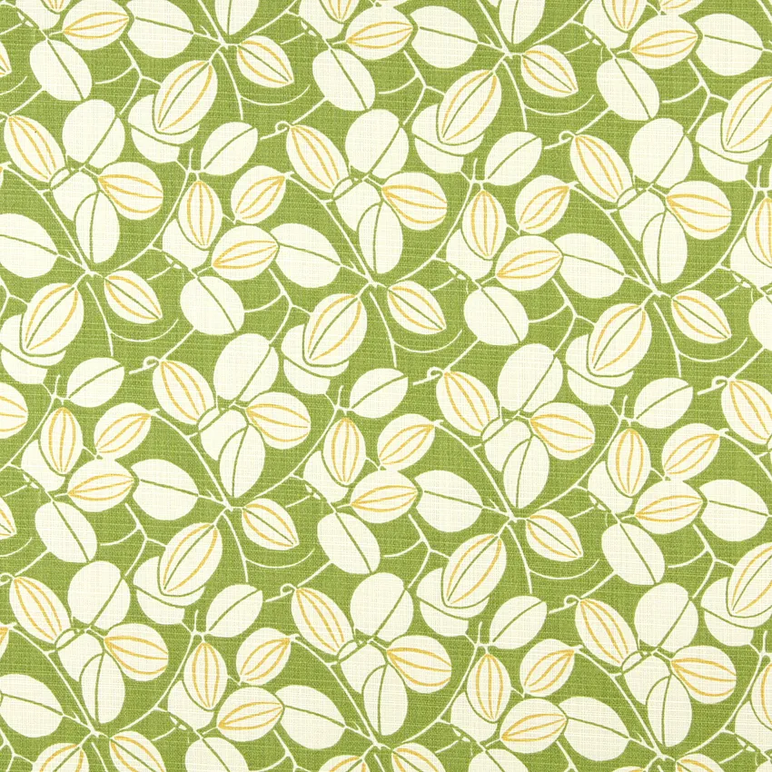 Citrus Gold and Light Green Contemporary Marine Upholstery Fabric by the Yard