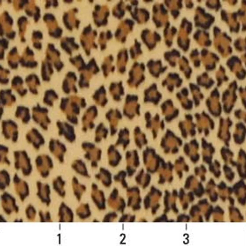 Nugget Black and Gold Leopard Faux Animal  Print Microfiber Machine Washable Stain Resistant Upholstery Fabric — Scale in inches