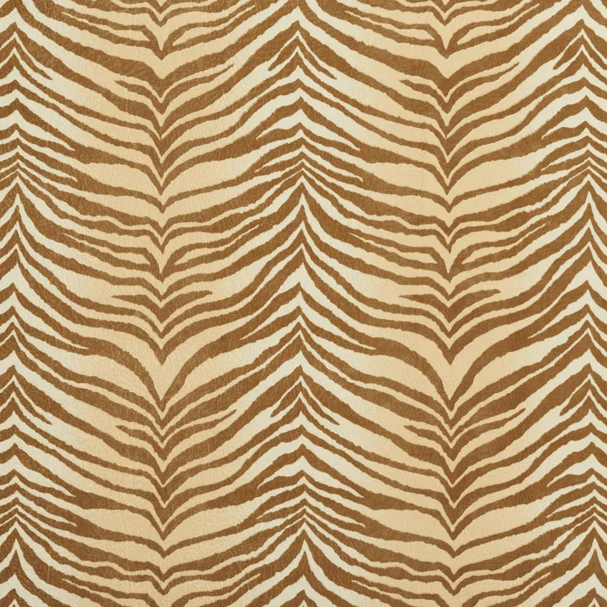 Albino Beige and White Tiger Faux Animal  Print Microfiber Machine Washable Stain Resistant Upholstery Fabric