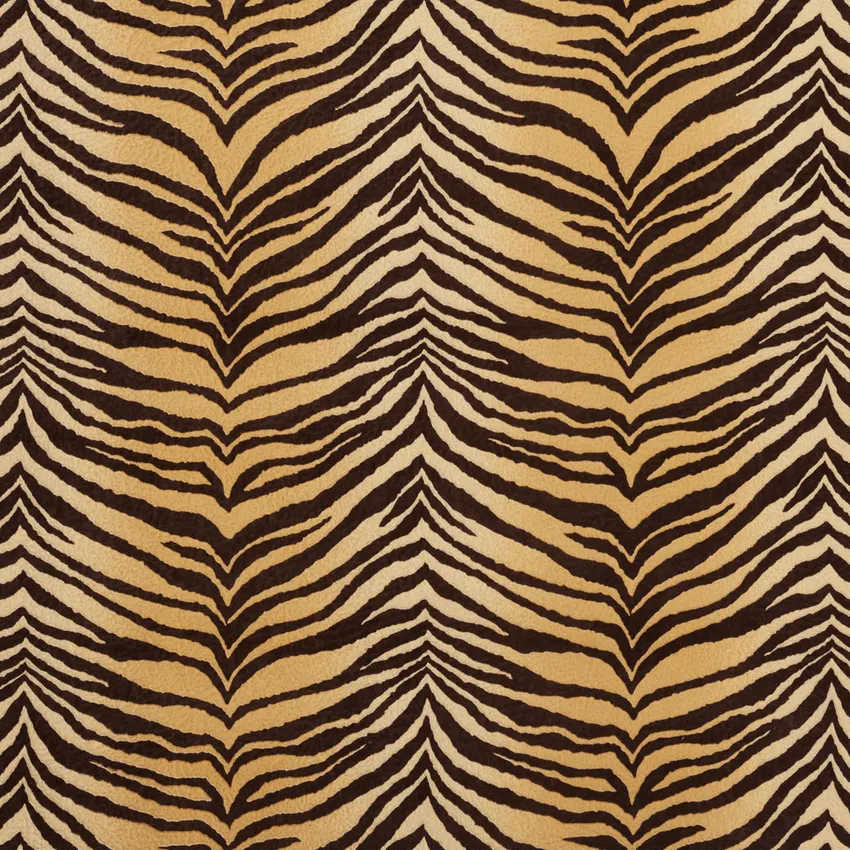 Beige and Brown Gold Tiger Faux Animal  Print Microfiber Machine Washable Stain Resistant Upholstery Fabric