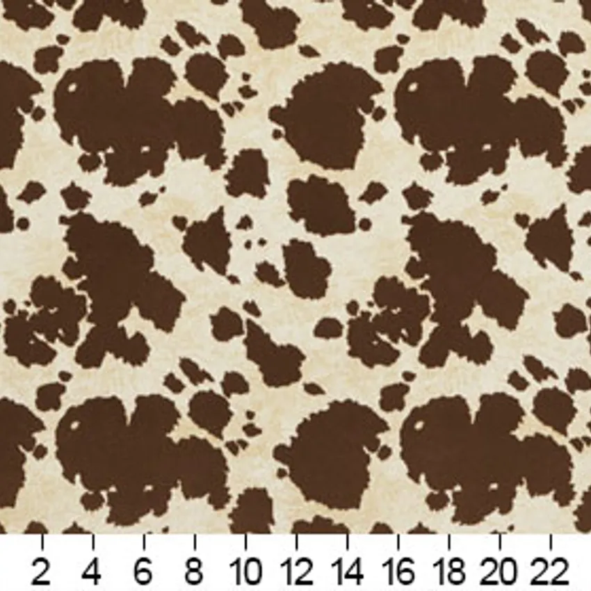 Cow Tan Velboa Upholstery Fabric – Sold By The Yard – 60" Wide – Polyester, Animal Print