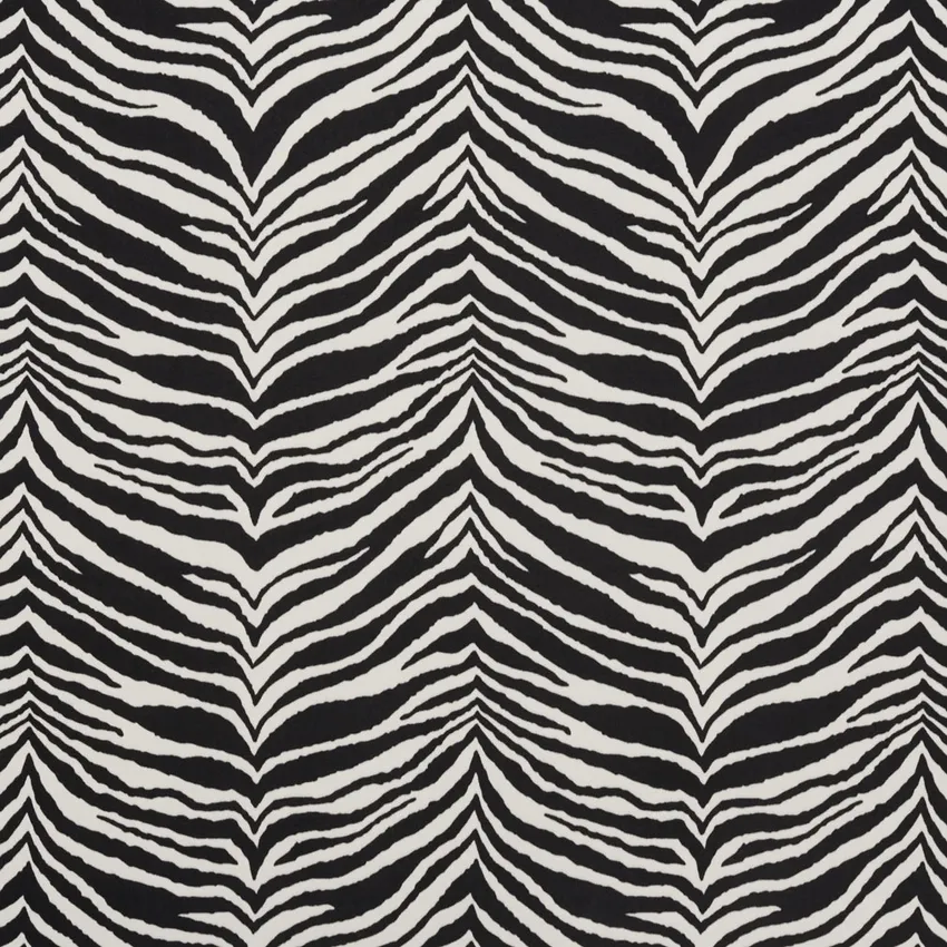 Zebra Black and White Animal Faux Animal  Print Microfiber Machine Washable Stain Resistant Upholstery Fabric