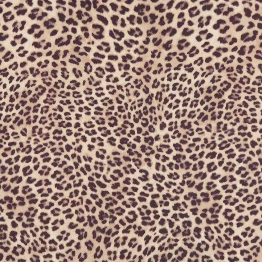 Dune Beige and Black Leopard Faux Animal  Print Microfiber Machine Washable Stain Resistant Upholstery Fabric